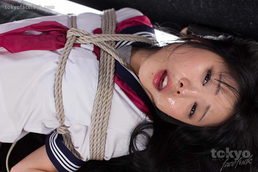 Skinny Little Japanese Schoolgirl Yui Is Tied Up And Face Fucked