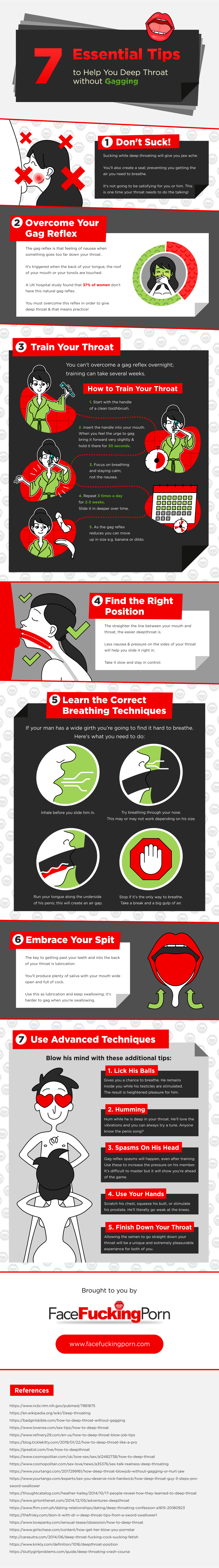 7 Essential Tips to Help You Deep Throat without Gagging (Infographic)